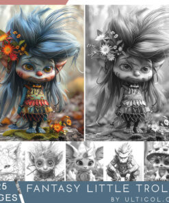 Fantasy Little Trolls Coloring