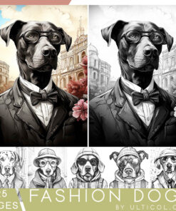 Fashion Dogs Coloring