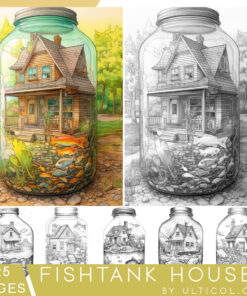 Fishtank House Coloring