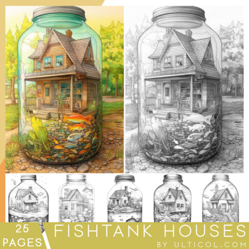 Fishtank House Coloring