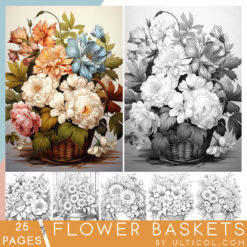 Floral Basket Coloring