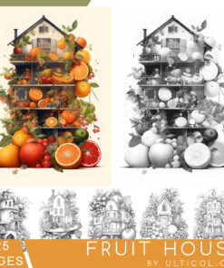 Fruit House Coloring