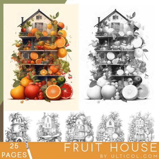 Fruit House Coloring