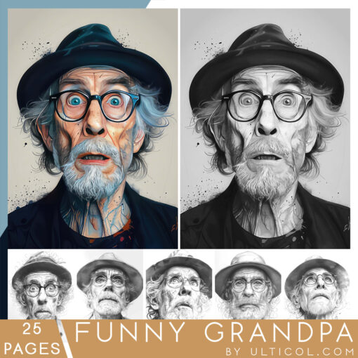 Funny Grandpa Coloring