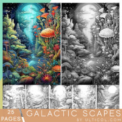 Galactic Scapes Coloring Pages