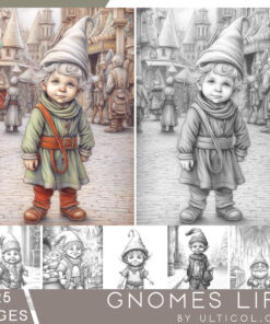 Gnomes Life Coloring Book