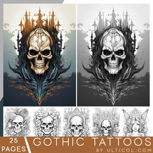 Gothic Tattoos Coloring