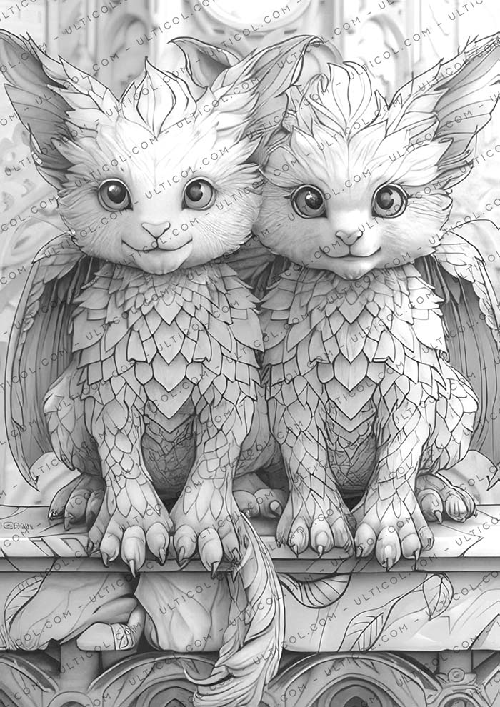 Baby Gargoyles Coloring