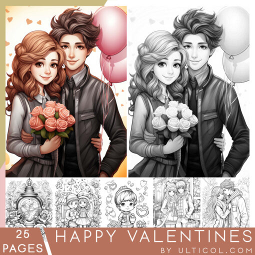 Happy Valentines Coloring