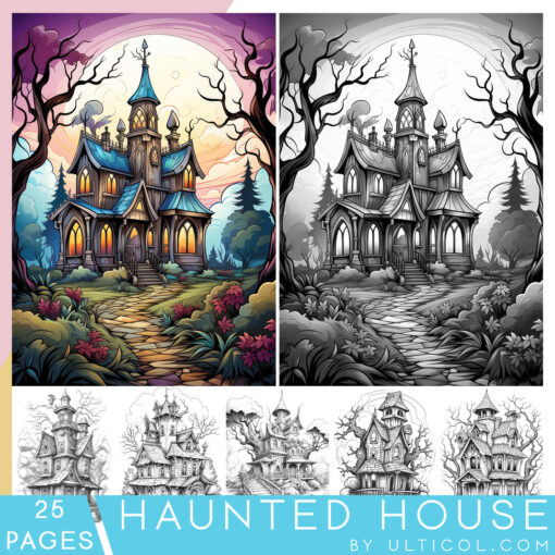 Haunted House Coloring