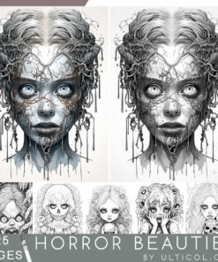 Horror Beauties Coloring