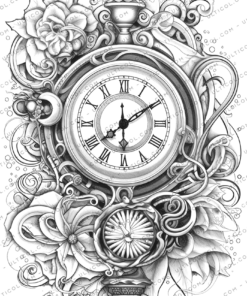 Clock Coloring Book