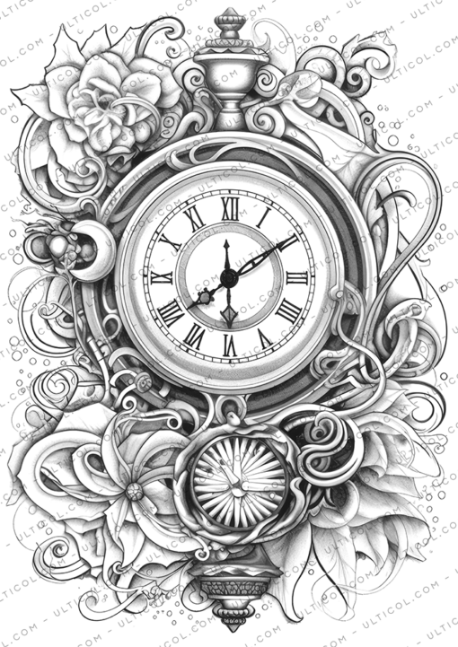 Clock Coloring Book