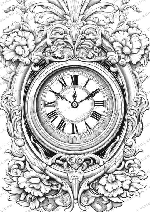 Clock Coloring Book