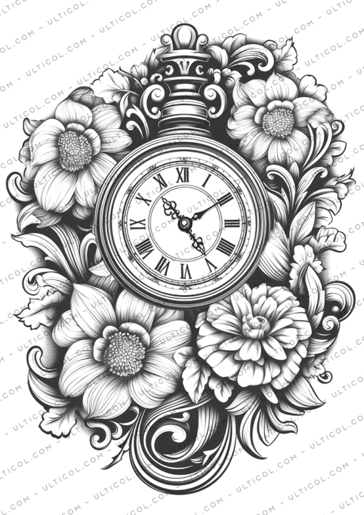 Clock Coloring Book