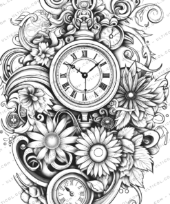 Clock Coloring Book