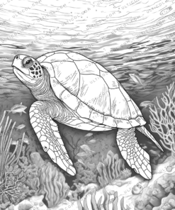 Ocean Life Sea Creatures Coloring Book