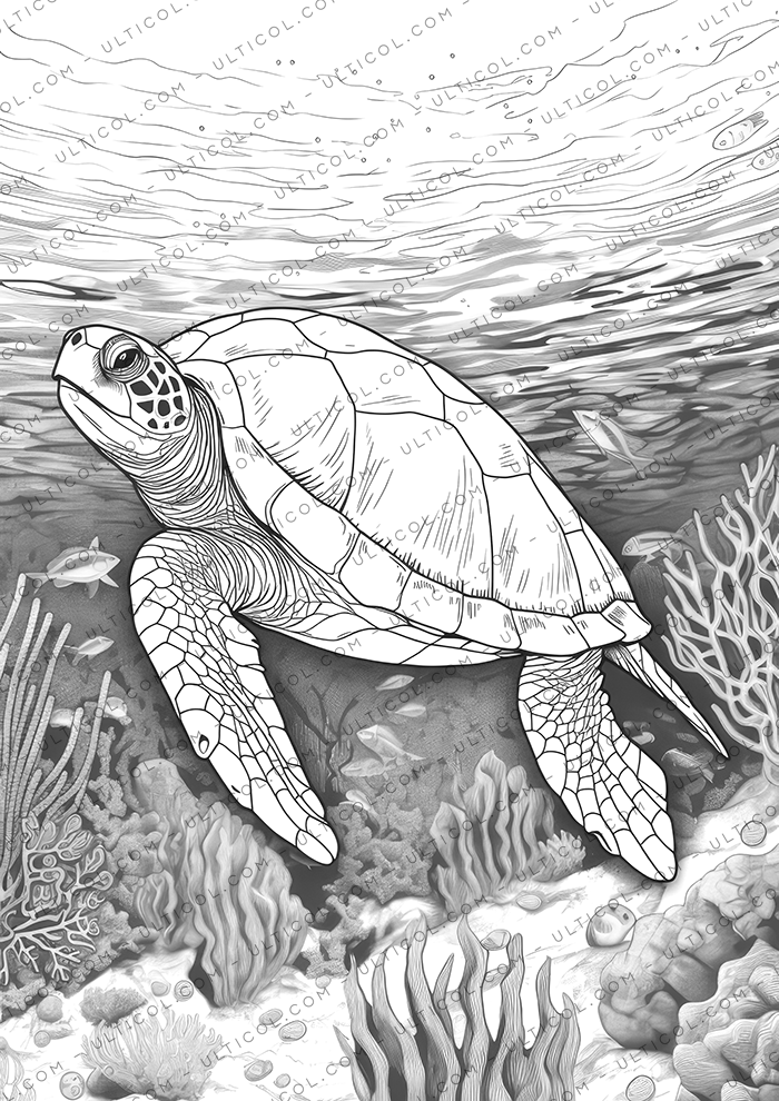 Ocean Life Sea Creatures Coloring Book