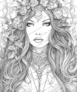 Gothic Girls Coloring Pages