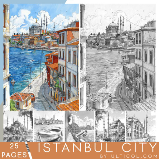 Istanbul City Coloring