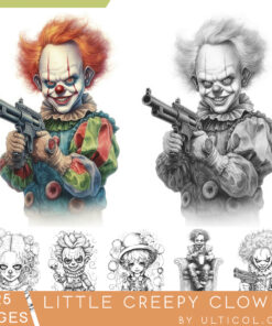 Little Creepy Clowns Coloring Book