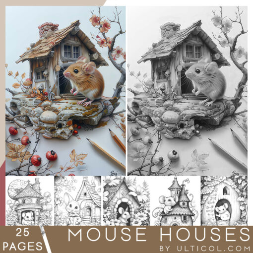 Mouse houses Coloring