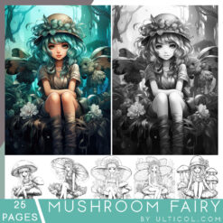 Mushroom Fairy Coloring