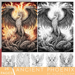 Ancient Phoenix Coloring Pages