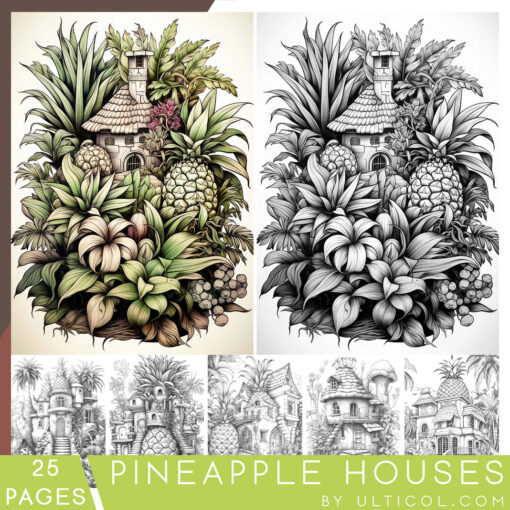 Pineapple Houses Coloring