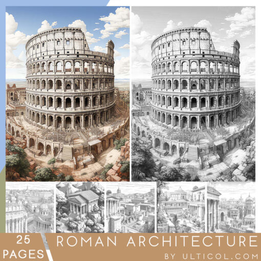 Roman Architecture Coloring