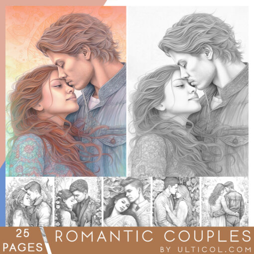 Romantic Couple Coloring Pages