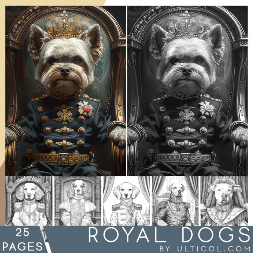 Royal Dogs Coloring