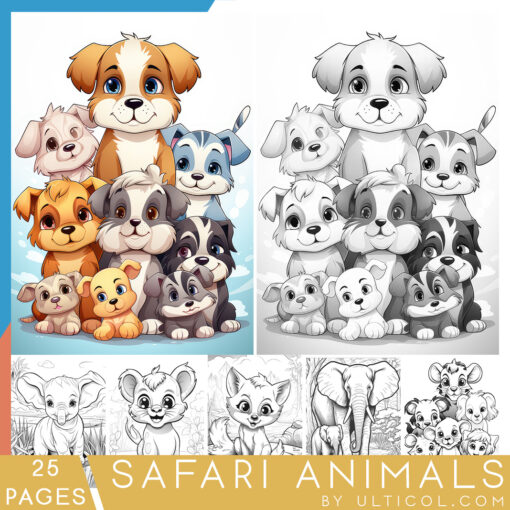 Printable Safari Animals Coloring Pages