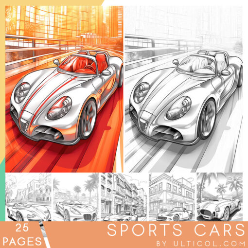 Sports Cars Coloring