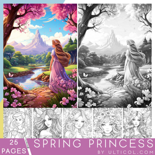 Spring Princess Coloring