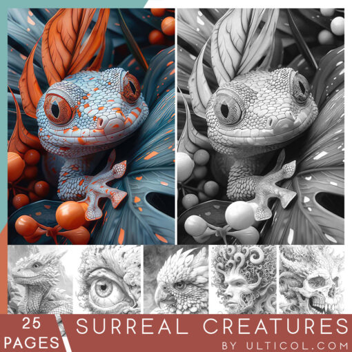 Surreal Creatures Coloring