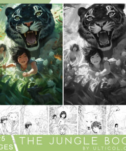 The Jungle Book Coloring Grayscale Coloring Pages