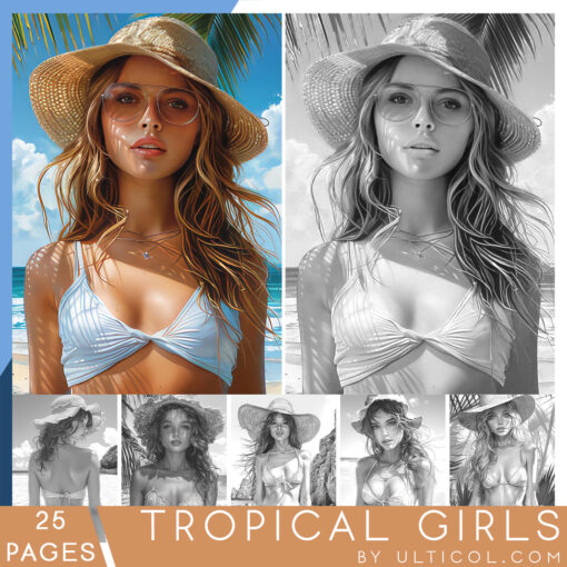 Tropical Girls Coloring