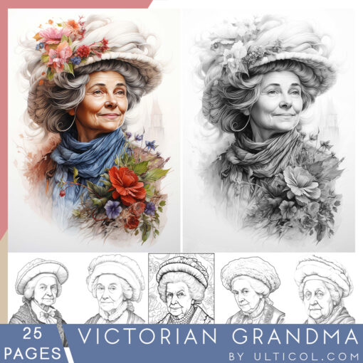 Victorian Grandma Coloring