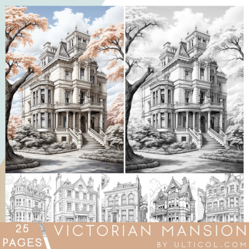 Victorian Mansion Coloring