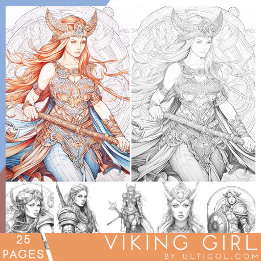 Viking Girls Coloring