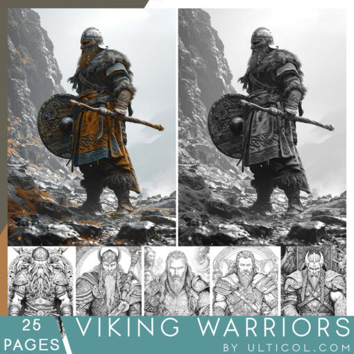 Viking Warriors Coloring