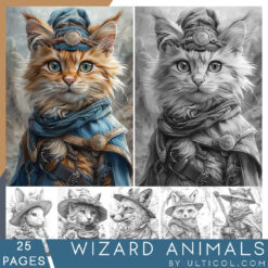 Wizard Animals Coloring