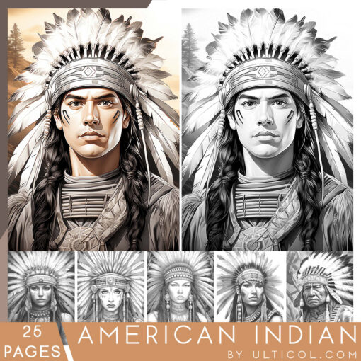 American Indian Coloring