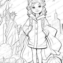Autumn Girl Coloring Pages