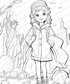 Autumn Girl Coloring Pages