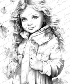 Autumn Girl Coloring Pages