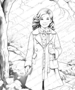 Autumn Girl Coloring Pages