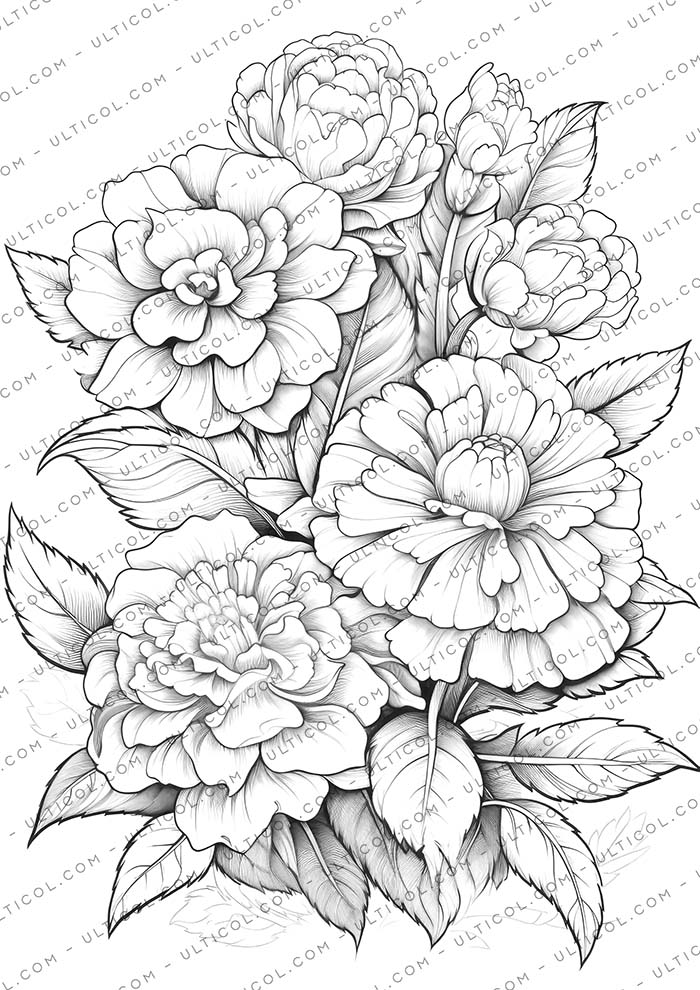 Fantasy Flowers Coloring