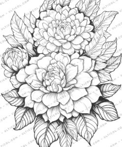Fantasy Flowers Coloring